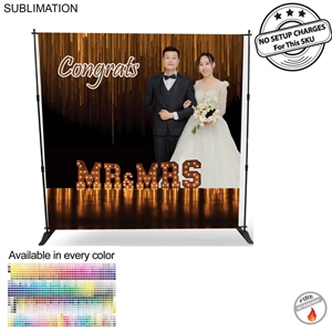 Wedding Photo 8' Backdrop, Media Wall