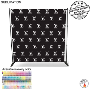 Step and Repeat 8' Backdrop, Media Wall