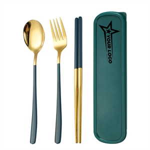 Reusable Portable Utensils Including Fork Spoon Chopsticks