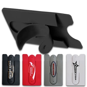 Convenient Stick-On Card Holder Cell Phone Stand Pouch Case