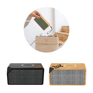 Custom Logo Custom Wireless Speaker with 5W  Cordless Charger