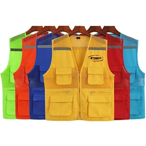 Mesh Breathable Reflective Safety Vest with pockets