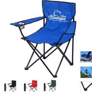 Outdoor Folding Camping Captains Chair With Carrying Bag