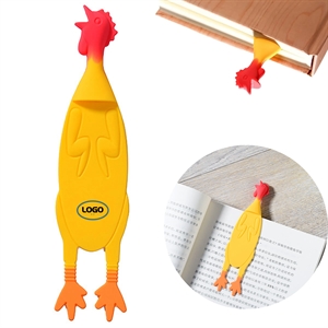 Screaming Chicken Bookmark Funny 3D Cartoon