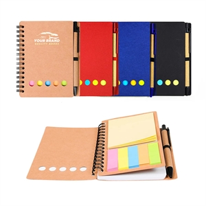 Convenience Portable Lined Spiral Notebook With Notepad