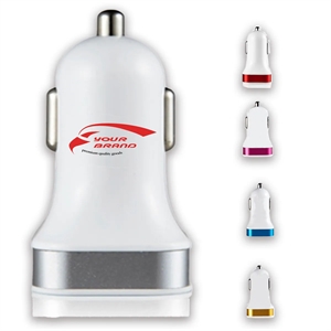 Portable Fast Charging Dual Smart Port USB Car Charger