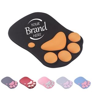 Cute Cat Paw Mouse Pad With Wrist Support Cushion