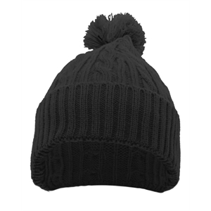 Pacific Headwear Cable Knit Pom-Pom Beanie