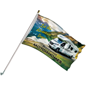 Deluxe 3' x 5' Flag Kit with Pole and Silver Bracket