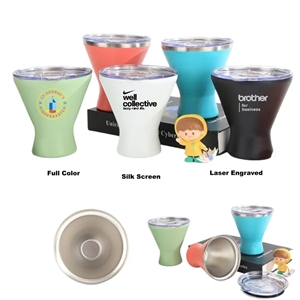 10 oz Vacuum Insulated Stainless Steel Martini Glass