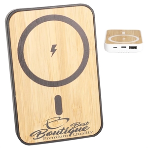 Bamboo USB Wireless Magnetic Charging Power Bank