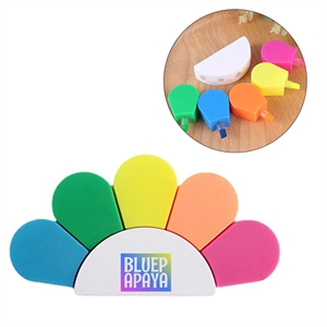 Five color fan highlighter pen