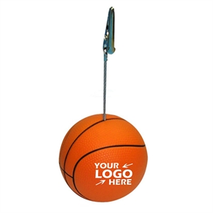 Cute Basketball Shape Stress Reliever with Card Holder