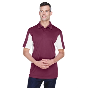 Harriton Men's Side Blocked Micro-Pique Polo