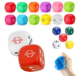 Custom Logo Custom Dice Stress Ball