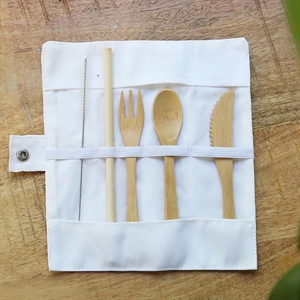 Chun Bamboo Cutlery Set in Pouch