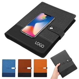 Qi Wireless Charging Notebook With Power Bank