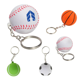 Sports Ball Stress Reliever Keychain