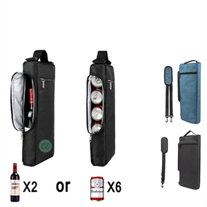 Custom Logo Golf Cooler Bag, Insulated Beer Sleeve
