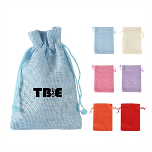 Linen Cotton  Bags with drawstring