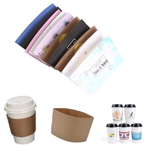 Customizable Full-Color Kraft Coffee Cup Sleeve