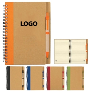 Eco-Inspired Spiral Notebook & Pen