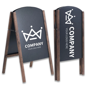 Wood Double-Sided Standing A-Frame Sidewalk Chalkboard Sign