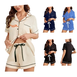 Womens Pajamas Short Sleeve Sleepwear Pj Set