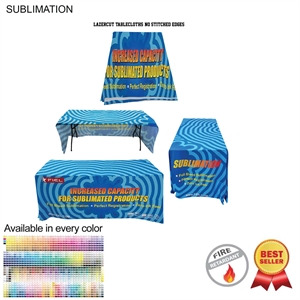 6' LazerCut 3-Sided Sublimated Tablecloth