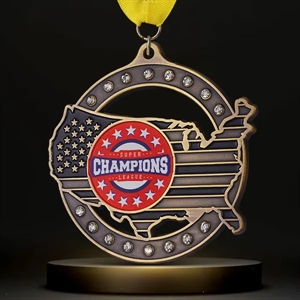 Custom Medals with Rhinestones