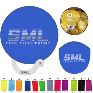 Custom 8 inches Pop Up Foldable Frisbee Handheld Round Fan