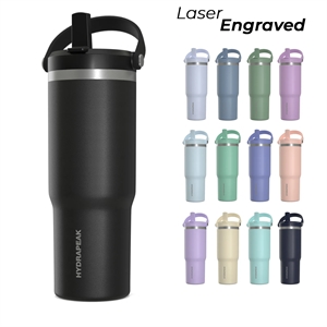 Custom Logo HYDRAPEAK 32oz Nomad Tumbler with Carry Handle and Straw Lid