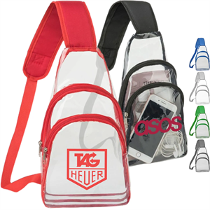 Sling Travel Clear Bag PVC Transparent Crossbody Backpack