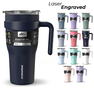 Custom Logo HYDRAPEAK 40oz Roadster Tumbler with Handle and Straw Lid