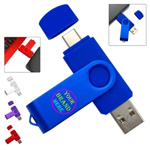 Rotating 2 In 1 Flash Drive-8Gb