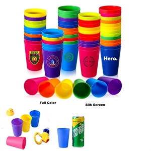 6 oz Children's Plastic Drinking Cups Stackable Tumblers