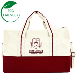 Classic Duffel Bag Eco Friendly Canvas Dark Red / Maroon