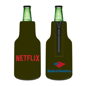 Can Cooler Beverage Holder Zippered Bottle