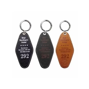 PU Leather Motel Keychain