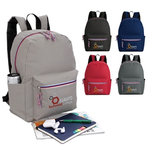 Tri-Color Zipper Backpack