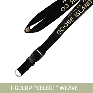 1" Woven Detachable Lanyard - "Select" Weave