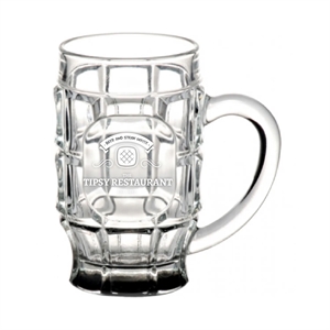 17.75 oz. Beer Garden Glass Mug  (Laser Engraved)