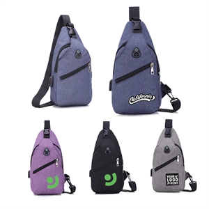 Cross Body Sling Backpack Bag With Usb Charging Port