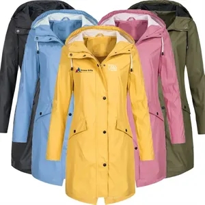 Women Hooded Waterproof Windproof Raincoat