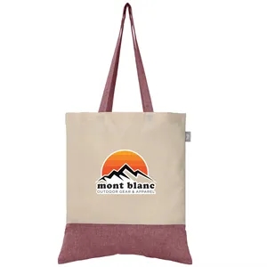 Quebec - 5 oz. Two-Tone Recycled Cotton Tote - Heat Transfer