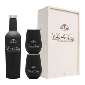 Wine Growler & Tumbler Set with Box