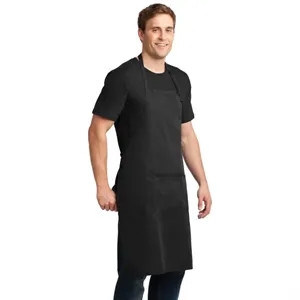 Port Authority Easy Care Extra Long Bib Apron With Stain ...