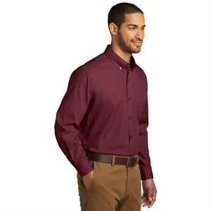 Port Authority Long Sleeve Carefree Poplin Shirt.