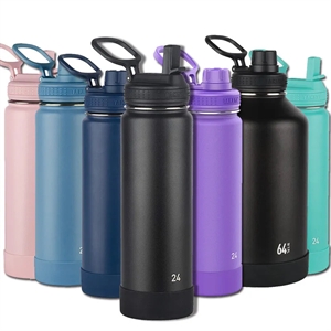 Custom Logo Vacuum Insulated Stainless Steel Water Bottle,18 oz