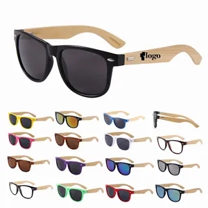 Custom Logo Bamboo Wood Polarized Sunglasses